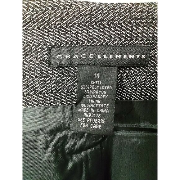 Grace Elements Dark Academia Full Skirt Micro Print Lined Side Zip Womens 14 - Picture 4 of 10